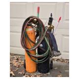 Oxygen and Acetylene Torch Tank Set with Cart
