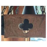 Rustic Wood and Iron Chandelier Light Fixture