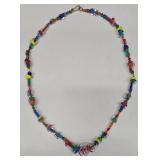SC - Lampwork Glass Beaded Necklace & Earrings Set - 31 in Necklace, 2-1/4 in Earrings