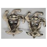 SC - De Coranto Mask Brooches - Lot of 5 - White, Jester & Female Masks - Made in Italy