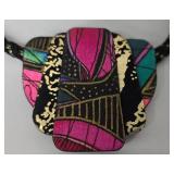SC - Graceful Geoponics Resin Brooch Signed P. Hempe - Hand Painted Balsamwood Brooch - Bellows Pendant