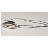 SC - Sterling Silver Heart Pendant on 24-Inch Chain - MEX 925