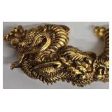SC - Dragon Pendant Set - 1.5 in Silver/Copper Dragon Pendant & Gold-Toned Brooch