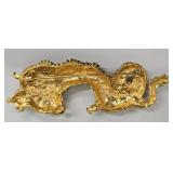 SC - Dragon Pendant Set - 1.5 in Silver/Copper Dragon Pendant & Gold-Toned Brooch