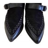Isabel Marant Black Suede Rowi Leather and Suede Ankle Boots-Size 38