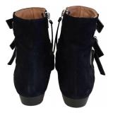 Isabel Marant Black Suede Rowi Leather and Suede Ankle Boots-Size 38