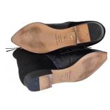 Isabel Marant Black Suede Rowi Leather and Suede Ankle Boots-Size 38