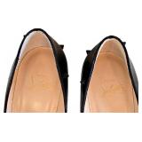 Christian Louboutin Degraspike Black Patent Leather Flats - Size 37.5