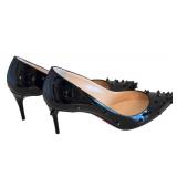 Christian Louboutin Degraspike Black Patent Leather Flats - Size 37.5