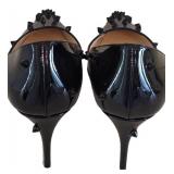 Christian Louboutin Degraspike Black Patent Leather Flats - Size 37.5
