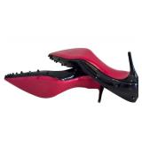Christian Louboutin Degraspike Black Patent Leather Flats - Size 37.5