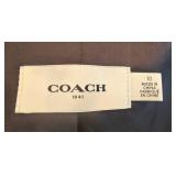 Coach Shrunken Leather Varsity Jacket in Metallic Cadet Blue