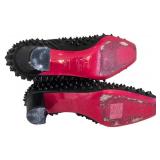 Christian Louboutin Black Spike-Studded Leather Ankle Boots EU 37.5 Made in Italy