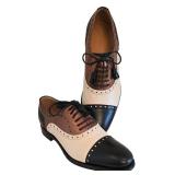 Gucci Two-Tone Wingtip Oxford Shoes - Made in Italy, Size 37