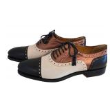 Gucci Two-Tone Wingtip Oxford Shoes - Made in Italy, Size 37