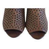 Givenchy Perforated Leather Ankle Bootie - Peep Toe, Size 37.5, Made in Italy