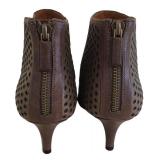 Givenchy Perforated Leather Ankle Bootie - Peep Toe, Size 37.5, Made in Italy