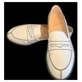 Christian Louboutin Paris White Leather Loafers - EU 37 1/2