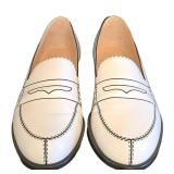 Christian Louboutin Paris White Leather Loafers - EU 37 1/2