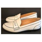 Christian Louboutin Paris White Leather Loafers - EU 37 1/2