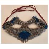 Feather Masks & 2" Feather Belt (Lot of 3)