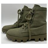 Prada Canvas Combat Boots - Lug Sole, Lace-Up, Women