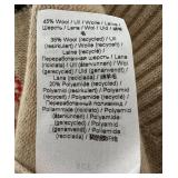 Ganni Intarsia Knit Wool Blend Cherry Sweater - Beige - Size L - Made in Romania