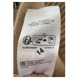 Ganni Intarsia Knit Wool Blend Cherry Sweater - Beige - Size L - Made in Romania