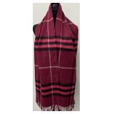 Burberry Cashmere Scarf, 64in Long & 5in Fringe, Made in England