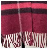 Burberry Cashmere Scarf, 64in Long & 5in Fringe, Made in England