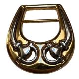 Vintage Gucci Horsebit Belt Buckle Gold & Silver Tone - Made in Italy