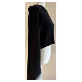 Reformation Cropped Black Sweater - Size M - 90% Recycled Cashmere, 10% Cashmere