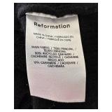Reformation Cropped Black Sweater - Size M - 90% Recycled Cashmere, 10% Cashmere