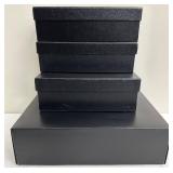 Chanel Gift Boxes (Lot of 4) - Empty Chanel Black Boxes for Decor or Repurposing!