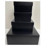 Chanel Gift Boxes (Lot of 4) - Empty Chanel Black Boxes for Decor or Repurposing!