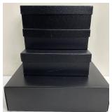 Chanel Gift Boxes (Lot of 4) - Empty Chanel Black Boxes for Decor or Repurposing!