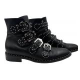 Givenchy Paris Elegant Studded Black Leather Ankle Boots - Women