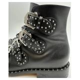 Givenchy Paris Elegant Studded Black Leather Ankle Boots - Women