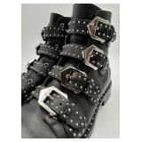 Givenchy Paris Elegant Studded Black Leather Ankle Boots - Women