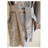 Isda & Co Beige Suede Belted Coat - Size M, Side Pockets
