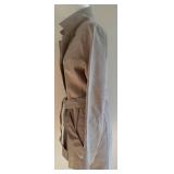 Isda & Co Beige Suede Belted Coat - Size M, Side Pockets
