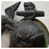 USMC Eagle Globe & Anchor Hat Badge Insignia 1-1/2" Screw Back
