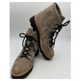 Marc Fisher Issy Suede Beige Leather Lace-up Boots - Size 9M