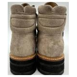 Marc Fisher Issy Suede Beige Leather Lace-up Boots - Size 9M
