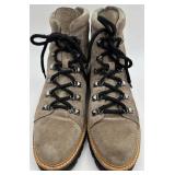 Marc Fisher Issy Suede Beige Leather Lace-up Boots - Size 9M