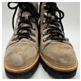 Marc Fisher Issy Suede Beige Leather Lace-up Boots - Size 9M