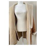 A Barcelona Enterprises Suede Sheepskin Shearling Coat - Brown, Size M