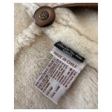 A Barcelona Enterprises Suede Sheepskin Shearling Coat - Brown, Size M