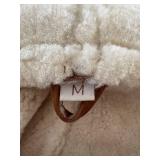A Barcelona Enterprises Suede Sheepskin Shearling Coat - Brown, Size M