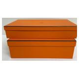 Hermès Paris Boxes - Orange Storage Boxes (Lot of 2) - For Decor or Repurposing.